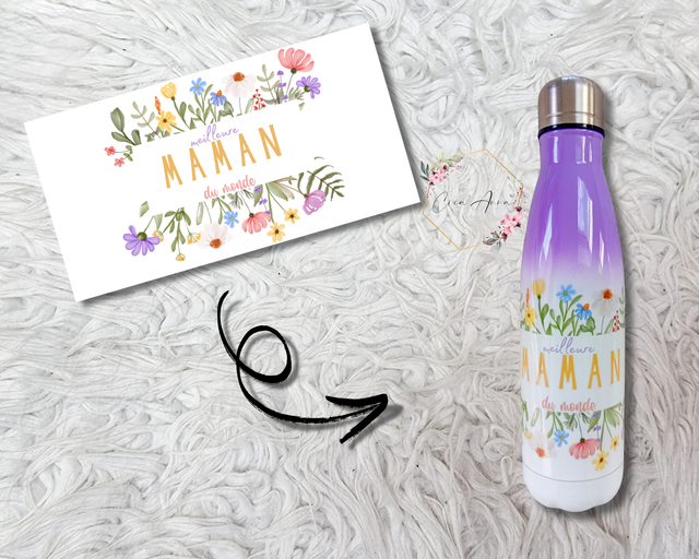 Bouteille isotherme 500 ml meilleure maman du monde