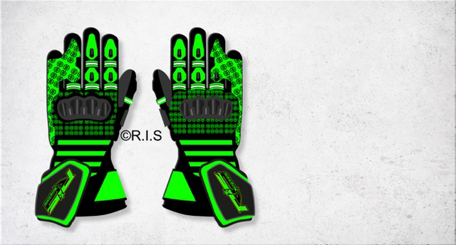 Custom motorcycle leather gloves  