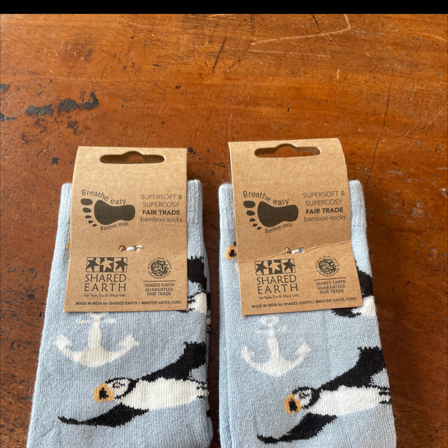 Bamboo Puffin Socks