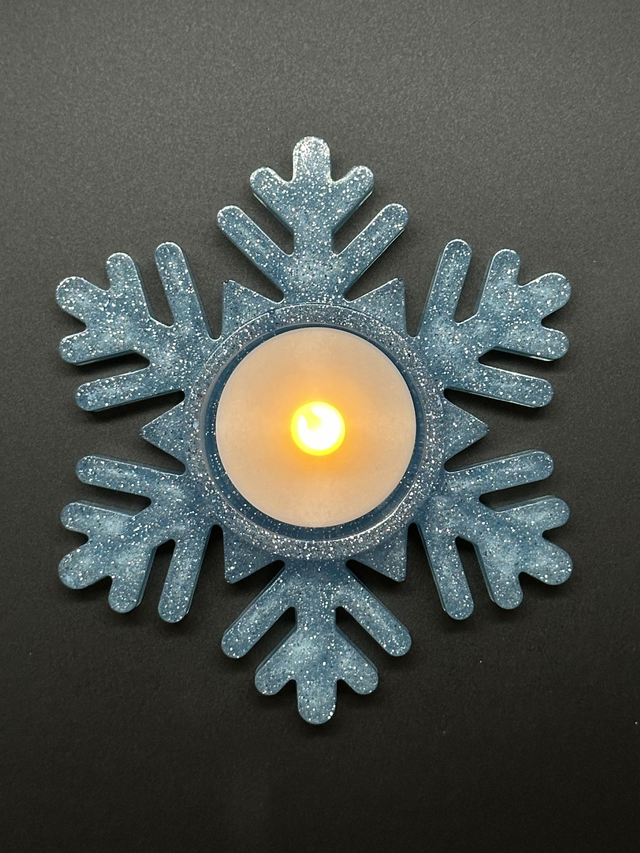 Bougeoir en résine époxy 7