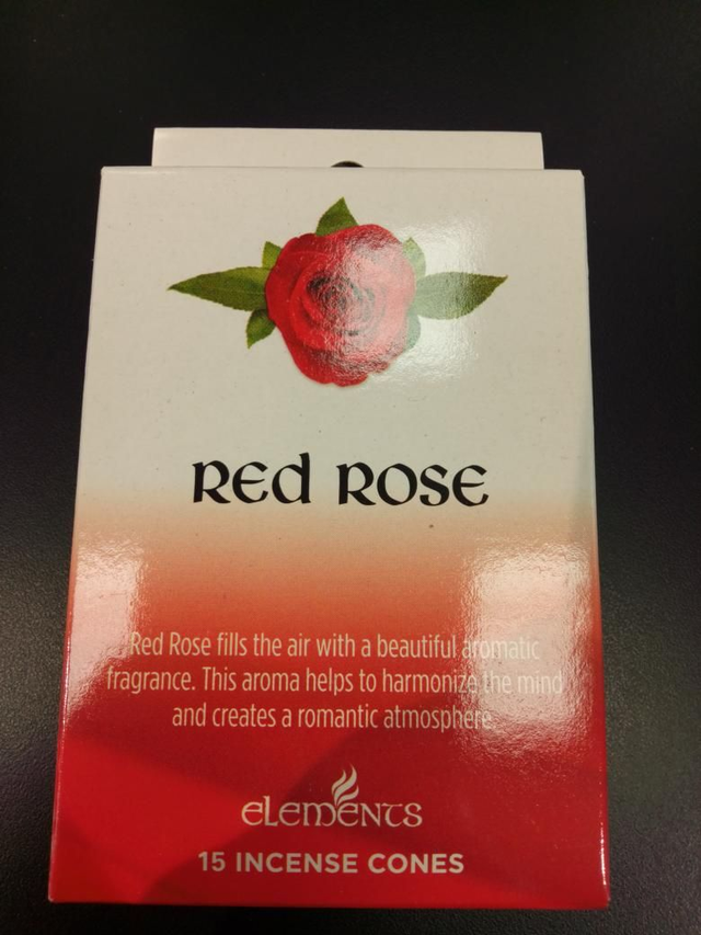 Elements Incense Cones - Red Rose 