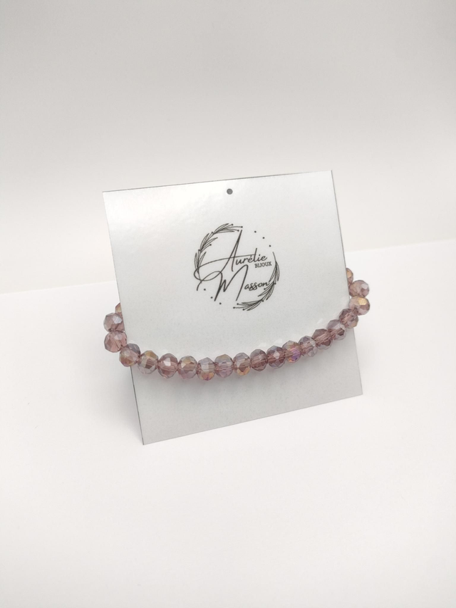 Bracelet Perles de verre élastique