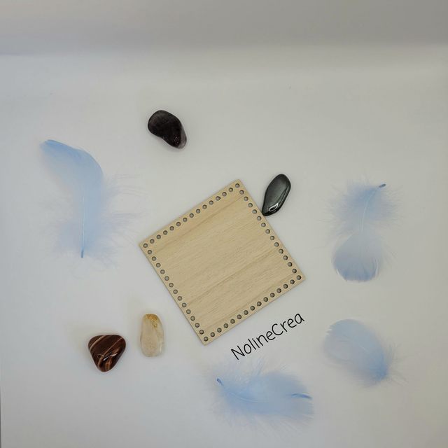 Base bois carré pour crochet, lot de base en bois carré 10cm