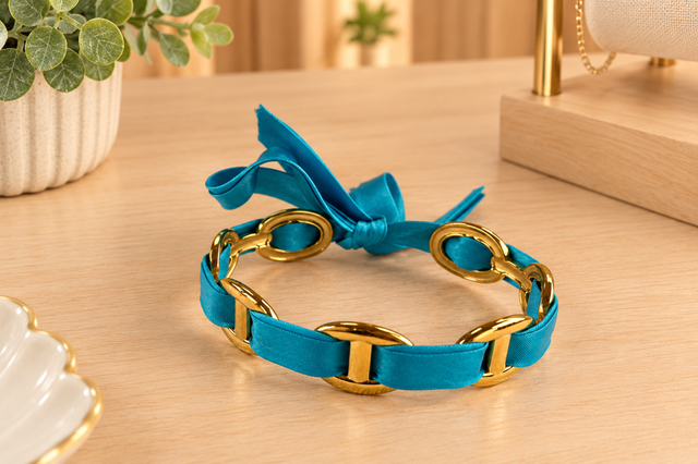 Bracelet jonc bleu