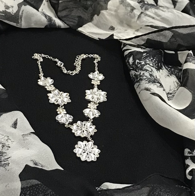 Silver Mix Coloured Necklace -  NEC59