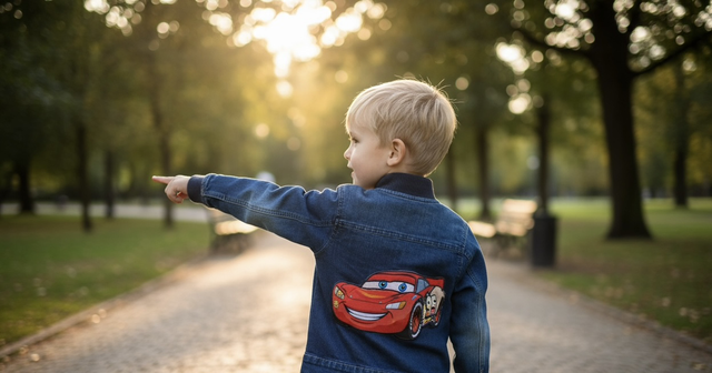 Veste en jean customisée Car’s 3 ans soldée 