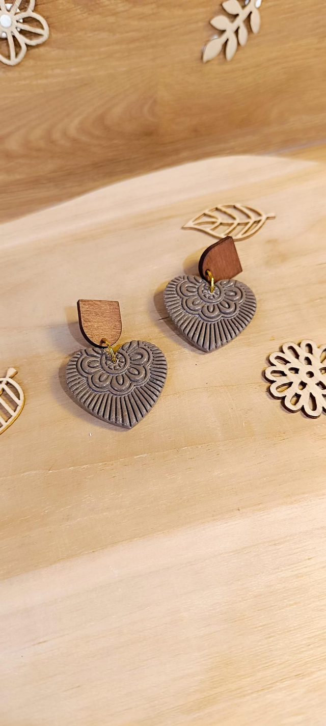 Boucles d'oreilles - Maxi coeur