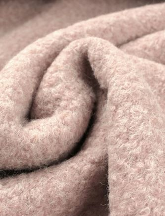 Capuche adulte - Mohair vieux rose