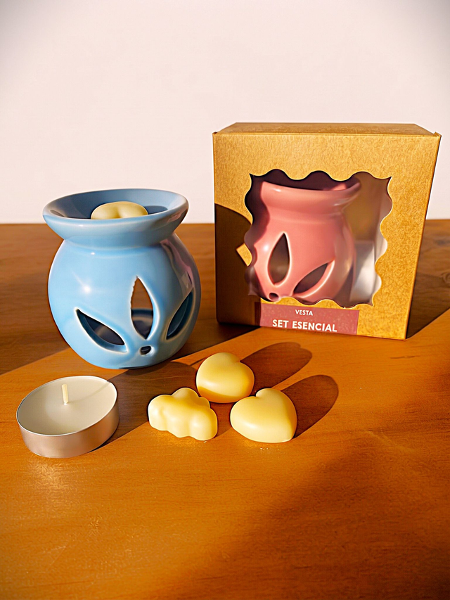Set Esencial | Quemador, 4 bombones, 1 tealight