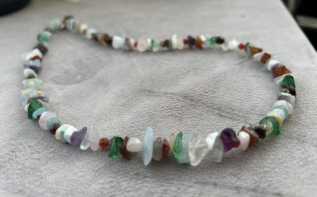 Multi stone necklace everything in one ! For when you need it all….. 