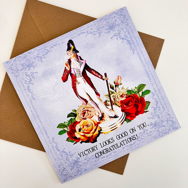"Victory Looks Good on You. Congratulations!" Greeting Card by House of Frisson