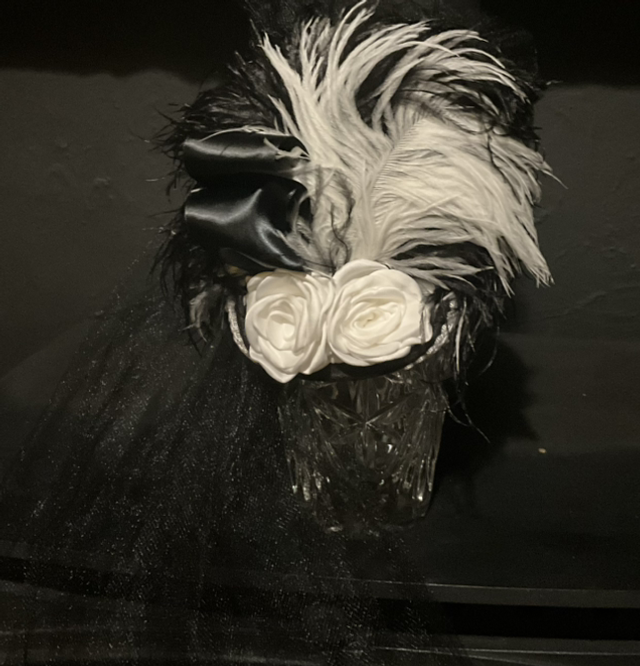 Victorian Style Hat ( Black &amp; White)