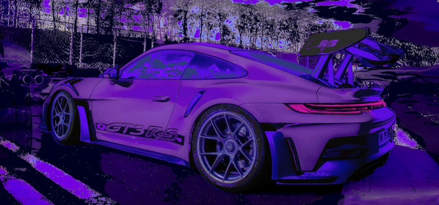 The Violet GT3 RS. Affiche 80x40