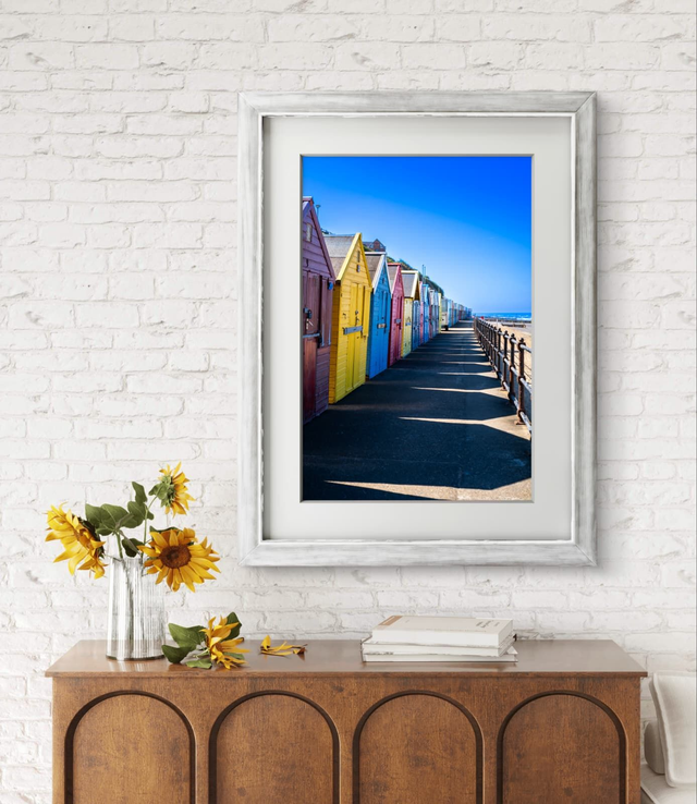 Beach Huts Mundesley Norfolk -  Print Only