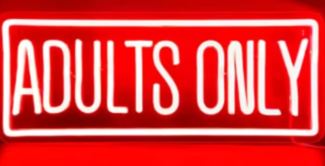 LED lamp neon stijl Adults Only (40x16cm)