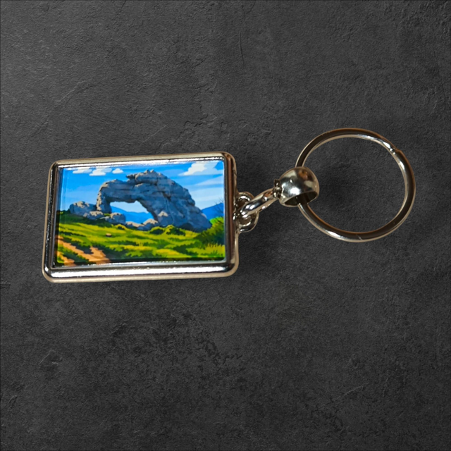 Porte clé métal La Pierre Percée 