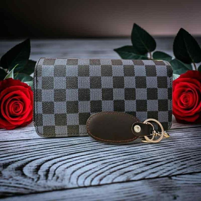 Women’s Patterned Wallet &amp; Key Holder Set