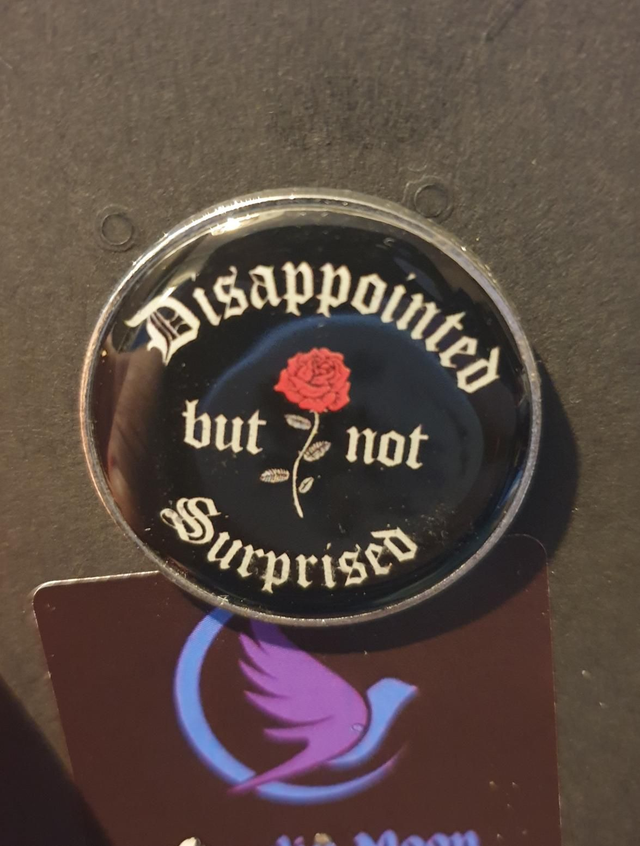Disappointed But Not Surprised Pin Badge 
