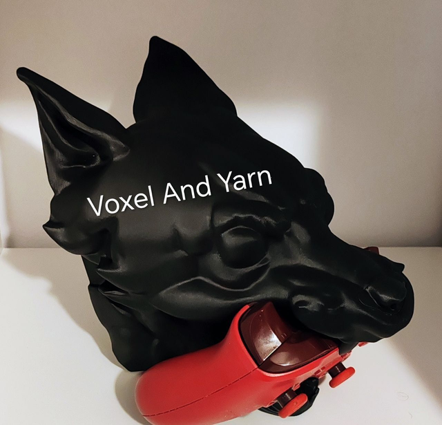 Support pour manette en tête de loup