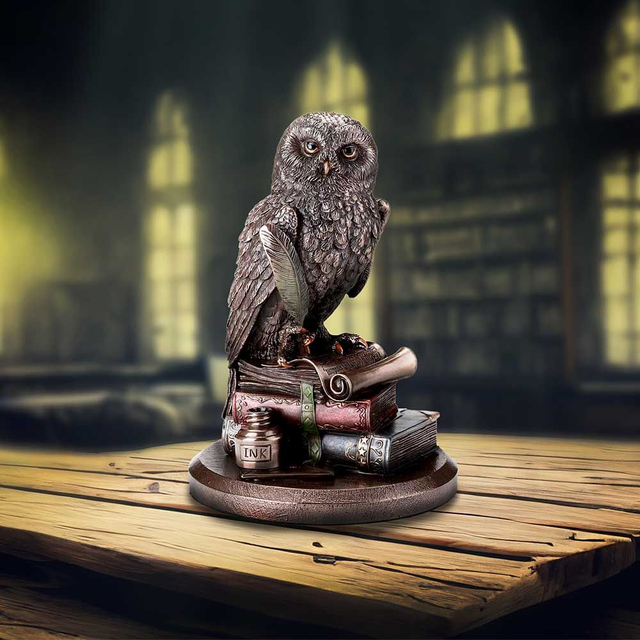 14.5cm An Owl's Tale Bronze Figurine