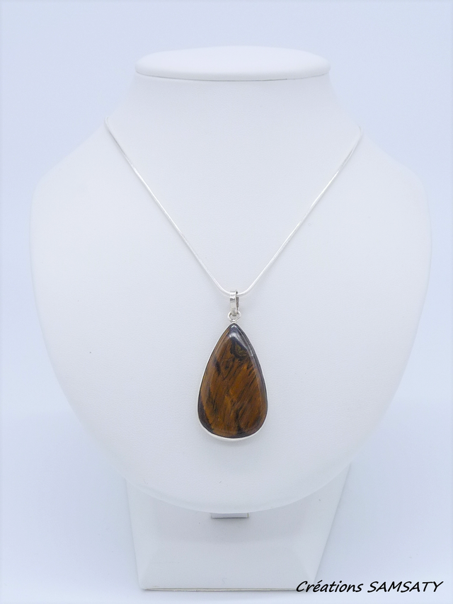 Pendentif en Œil de Tigre