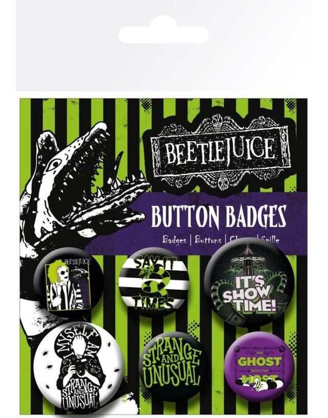 Beetlejuice: Button Badges 6-pack