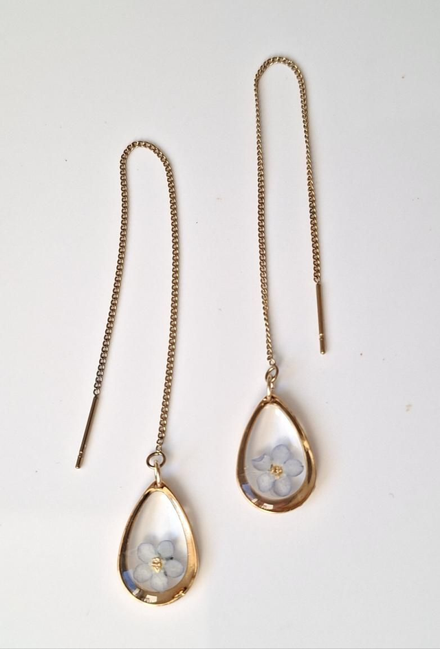 Boucles d'oreilles "Alizée" goutte suspendue acier inoxydable 