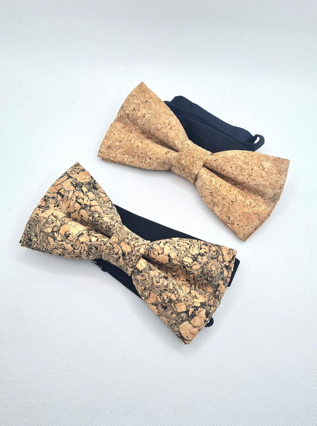 Noeud papillon en tissu de liège réglable (modèles à choix)