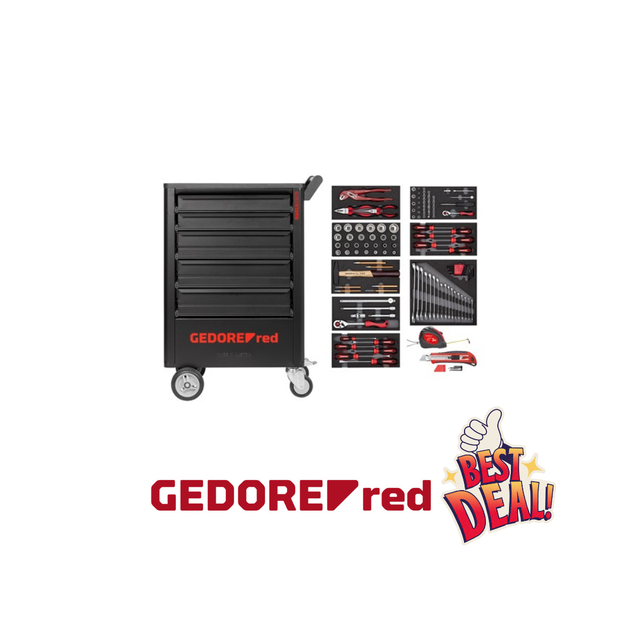  Werkzeugsatz im Werkstattwagen GEDWorker 119-teilig R21562005 