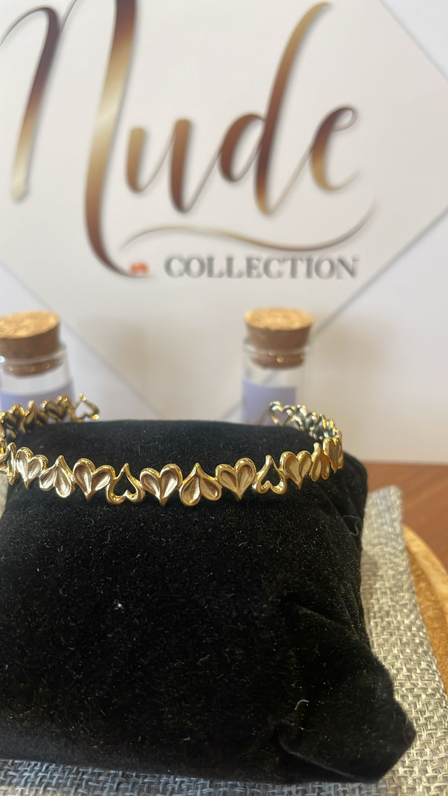 Bracelet Jonc en acier – Assortiment Cœurs