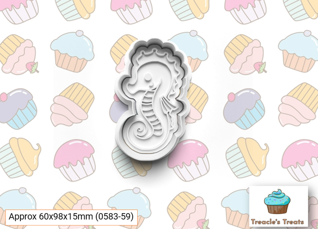 Seahorse Fondant/cookie stamp with cutter 