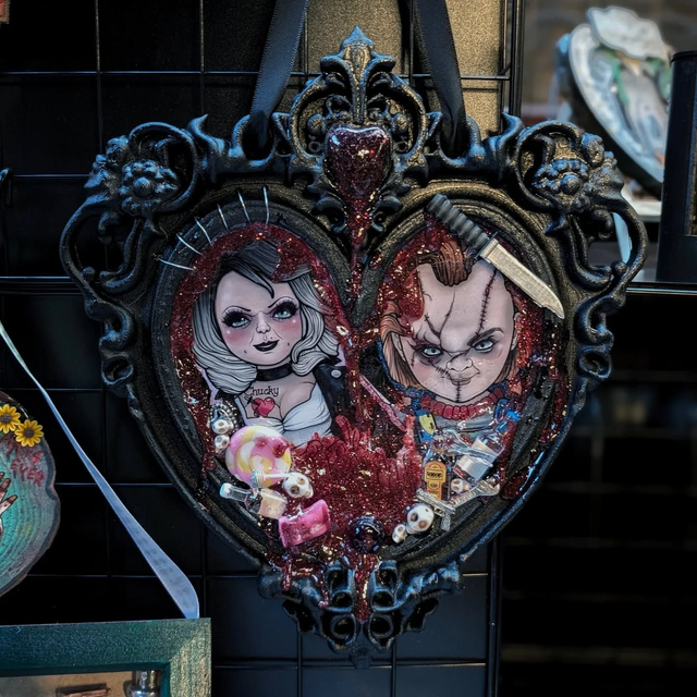 Medium Heart Hanger - Double Trouble