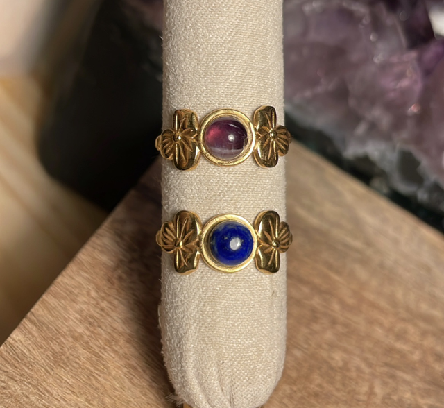 Bague PAOLA - Acier inoxydable et Pierres