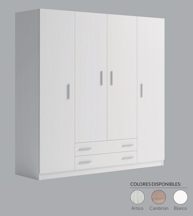 ARMARIO 4 PUERTAS 2 CAJONES