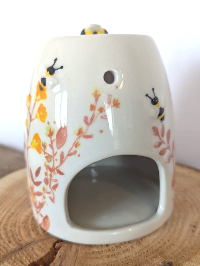 Floral Ceramic Wax Warmer - Dusky Pink