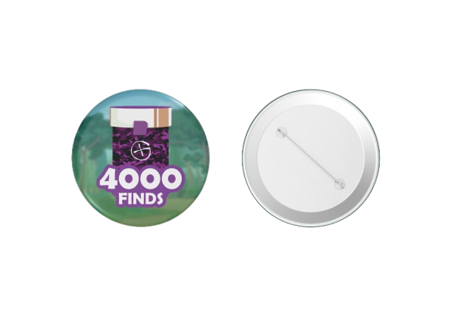 Badge Geocaching - 4000 Finds (Ø 4,4 cm)
