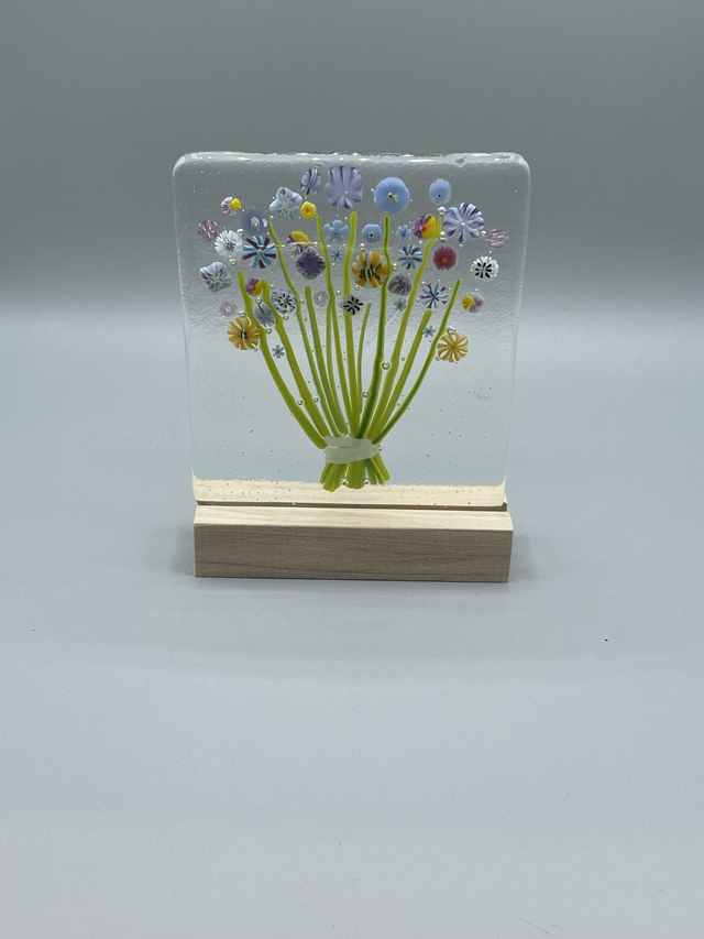 Bunch of flowers Picture with stand