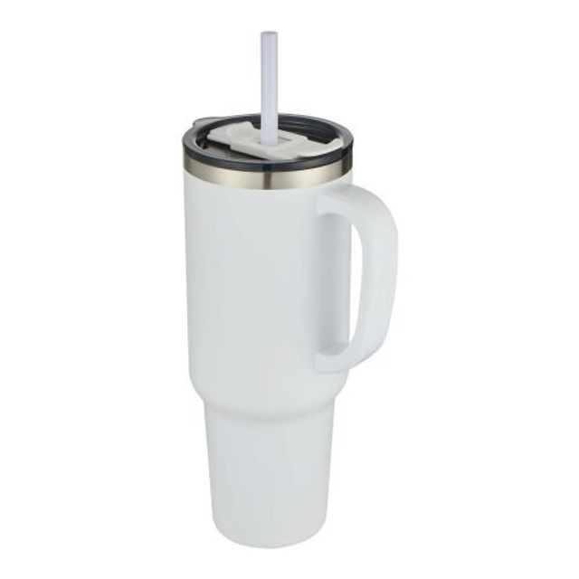 Sydney 1200 ml double wall RCS certified copper vacuum insulated mug with straw