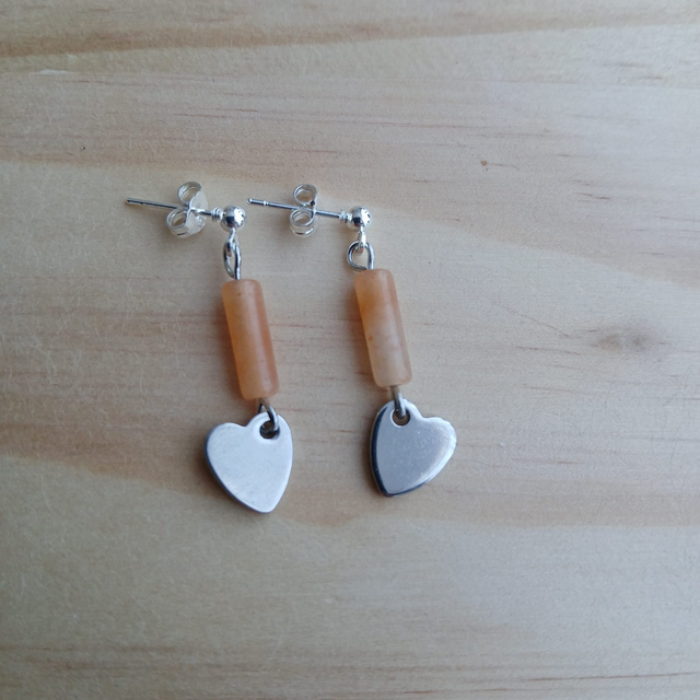 Oorbellen "Brave Heart" met rode Aventurijn (3.029)