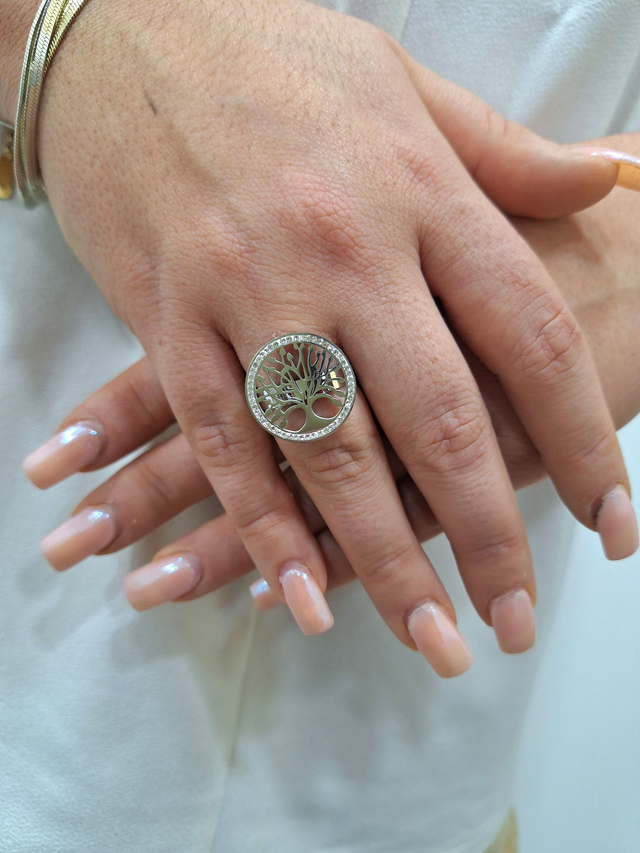 Famiglia/Albero Della Vita - Acciaio Inossidabile 