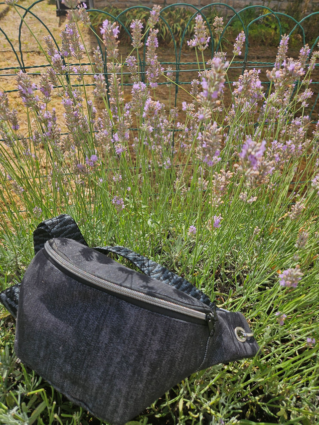 Banane Denim Noir gris foncé argenté - taille S