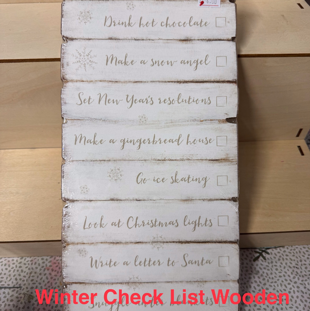 Wooden Winter Check List