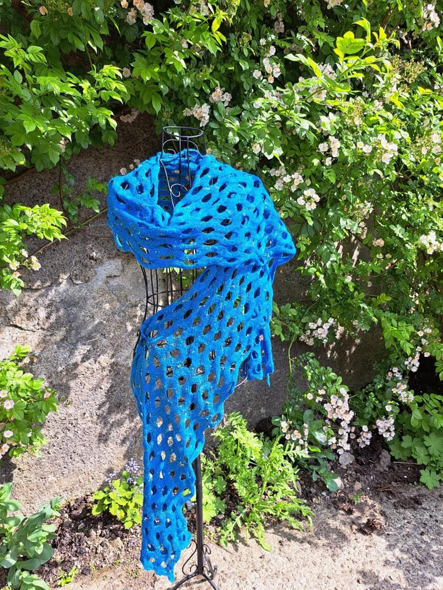 Handmade wool and silk wrap