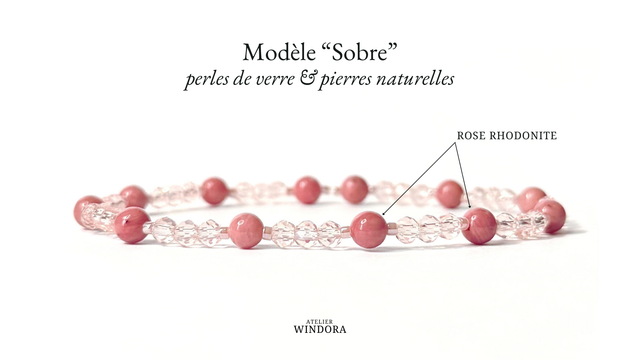 Bracelet | Rose Rhodonite - Sobre