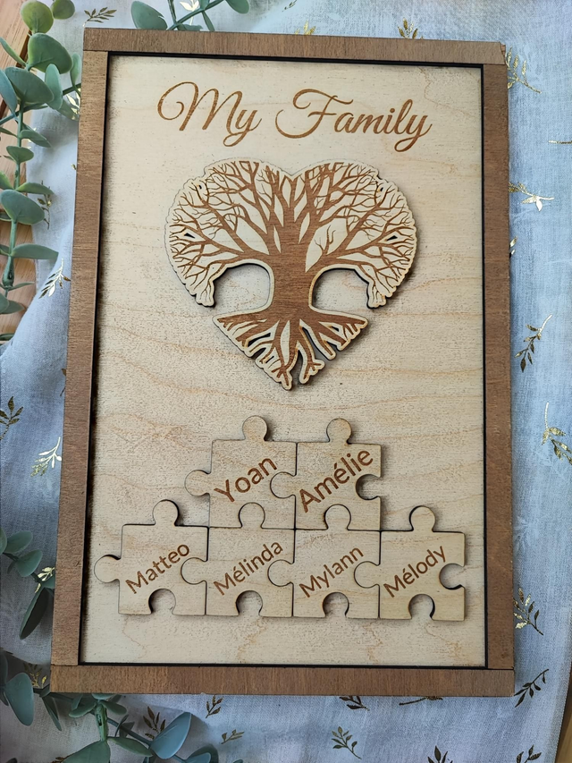 Arbre de vie familiale en puzzle 