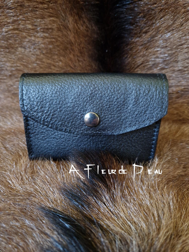 Porte monnaie cuir 3 compartiments