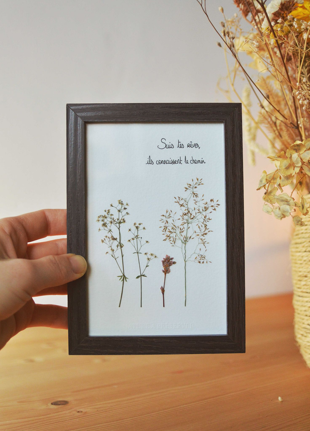 Tableau 10*15 cm - Mini herbier citation
