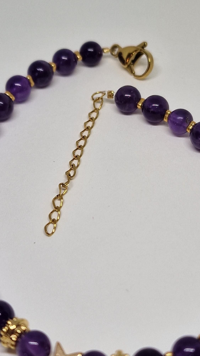 Bijou de cheville en Améthyste