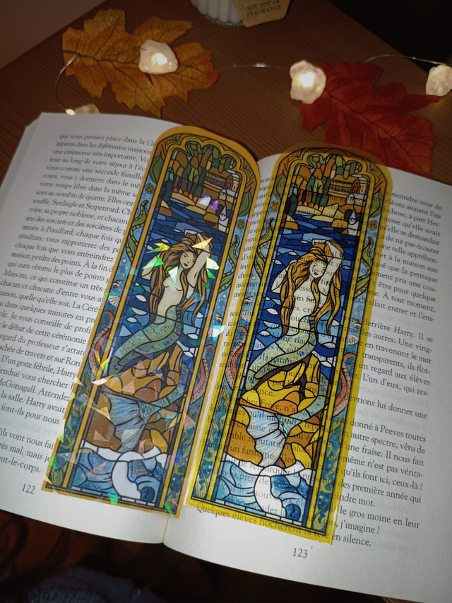 Marque Page - Sirène au Lac (transparent ou holographique)