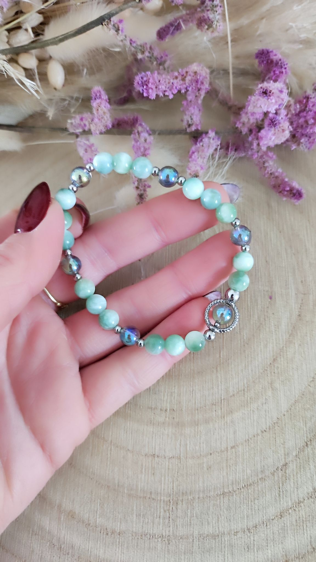 Bracelet "Énergie Féminine" Garniérite